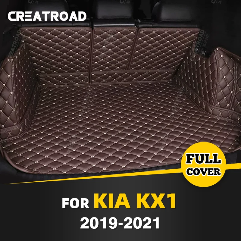 

Auto Full Coverage Trunk Mat For Kia KX1 2019-2021 20 Car Boot Cover Pad Cargo Liner Interior Protector Accessories