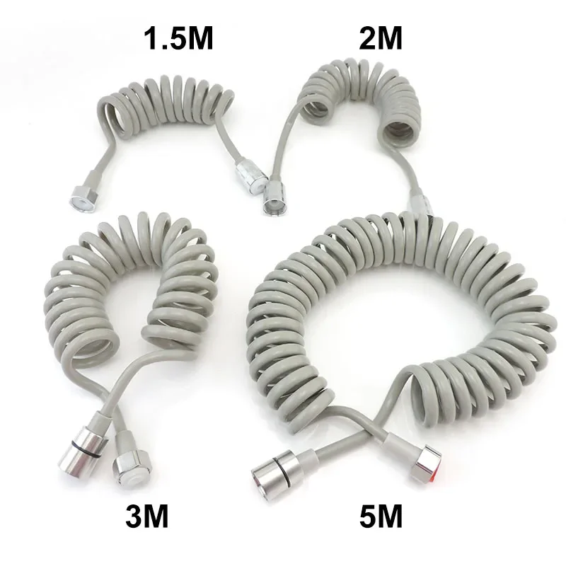 Plastic Water Toilet Bidet Sprayer Flexible Spring Shower Head Hose Tube Telephone Line Soft Hoses Bathroom Accessories