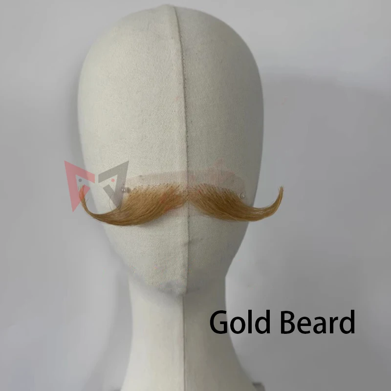 Fake Beard Simulated Moustachio Prop Foreign Eight Character Upright Beard Deep Brown Fake Beard Light Brown Beard Hand Made