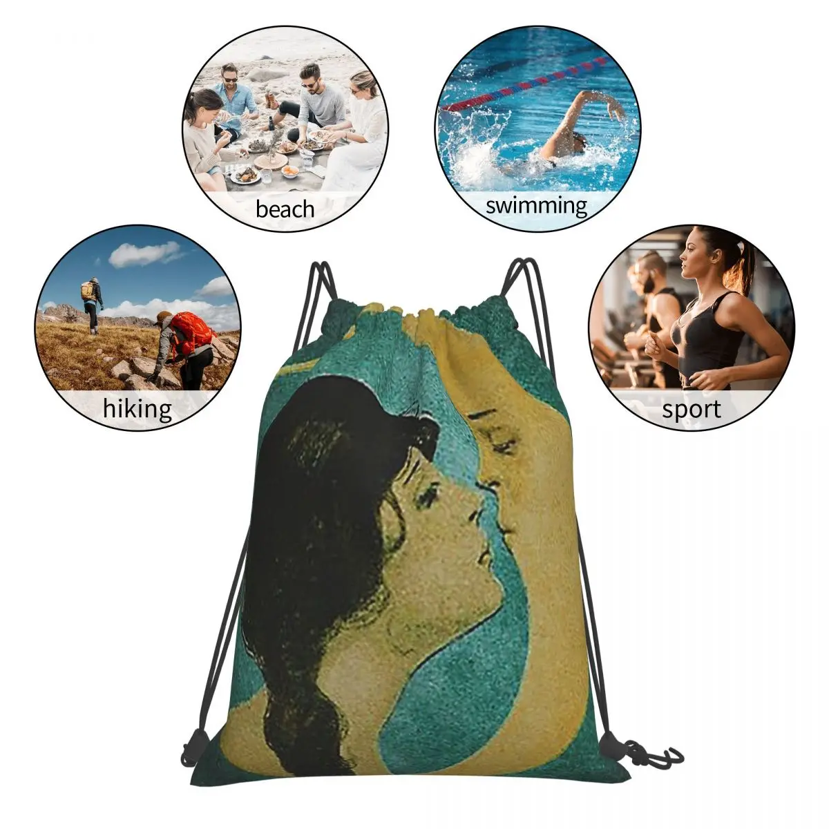 Dear Moon Backpacks Multi-function Portable Drawstring Bags Sports Bag Book Bags For Man Woman Students