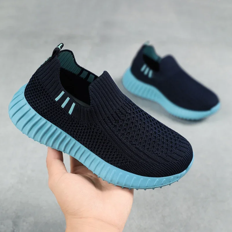 2024 New Breathable Knit Sports Shoes for Kids Ultra Soft Socks Sneakers Children Casual Slip On Shoe for Boys Girls Lightweight