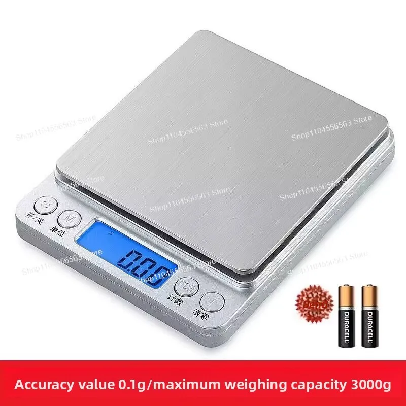 3000g 0.1g Electronic Balance, Precision Scale for Lab & Educational Use