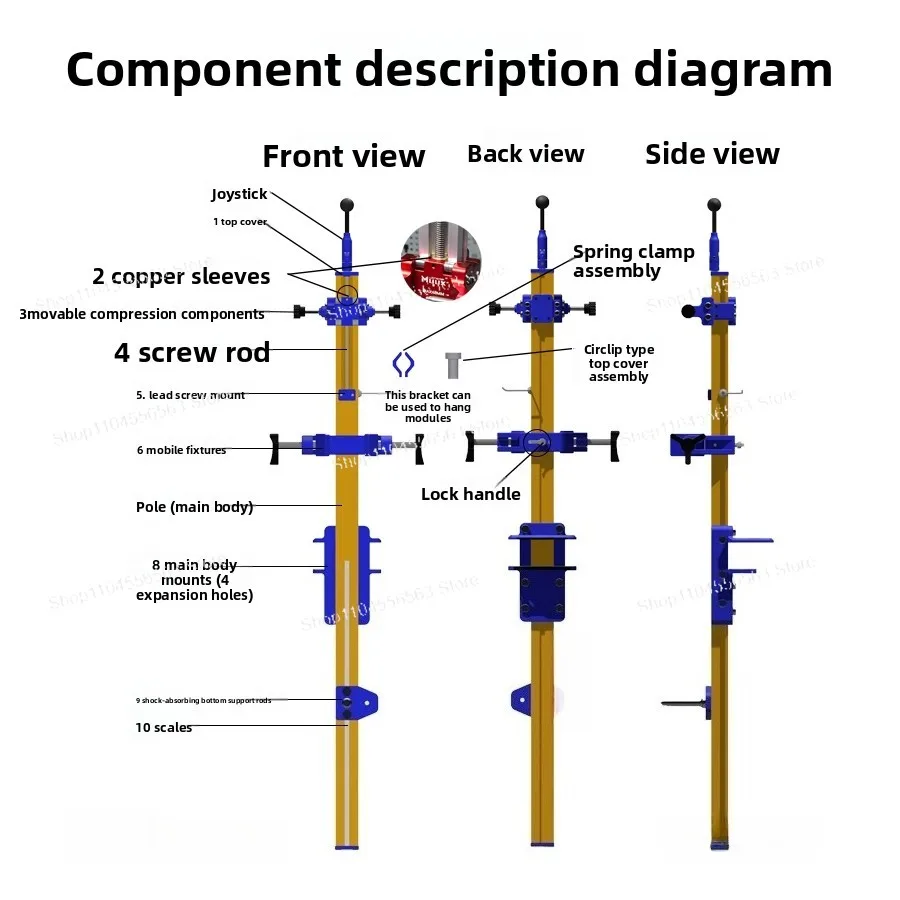 Universal Motorcycle Fork Repair Stand with Scale Clamp, for Street Dirt Scooter Front Suspension Maintenance