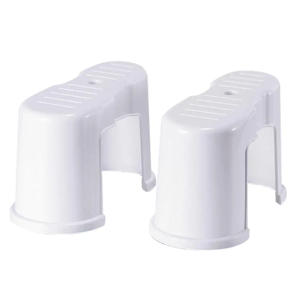 Toilet Footstool 2 Pack Heavy Duty Plastic Non Slip Compact Squatting Stool for Bathroom Toilet Training