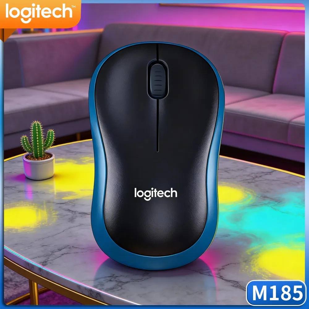 Logitech M185 Document Work Wireless Mouse, Smooth Cursor Flow, 3 Buttons, Plug And Play For Office Text Editing