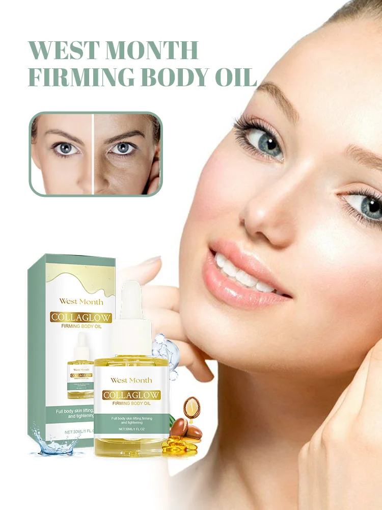 

Firming Body Oil - Skin Tightening & Hydrating Treatment For Neck Abdomen Arms, Fast Absorbing Non-Greasy Formula
