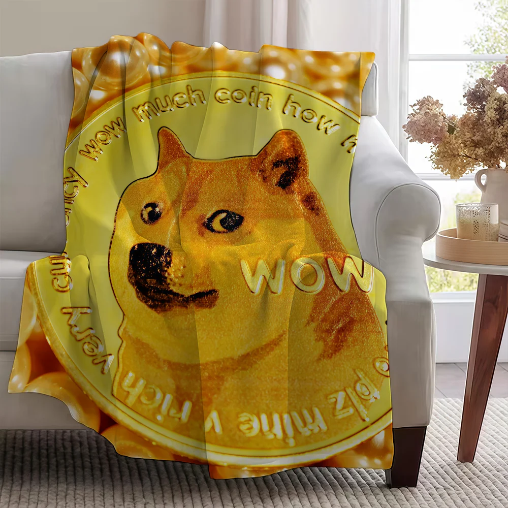 

Doge Coin Blanket Soft Warm Furry Throw Super Kids Toys Bed Sofa Car Cradle