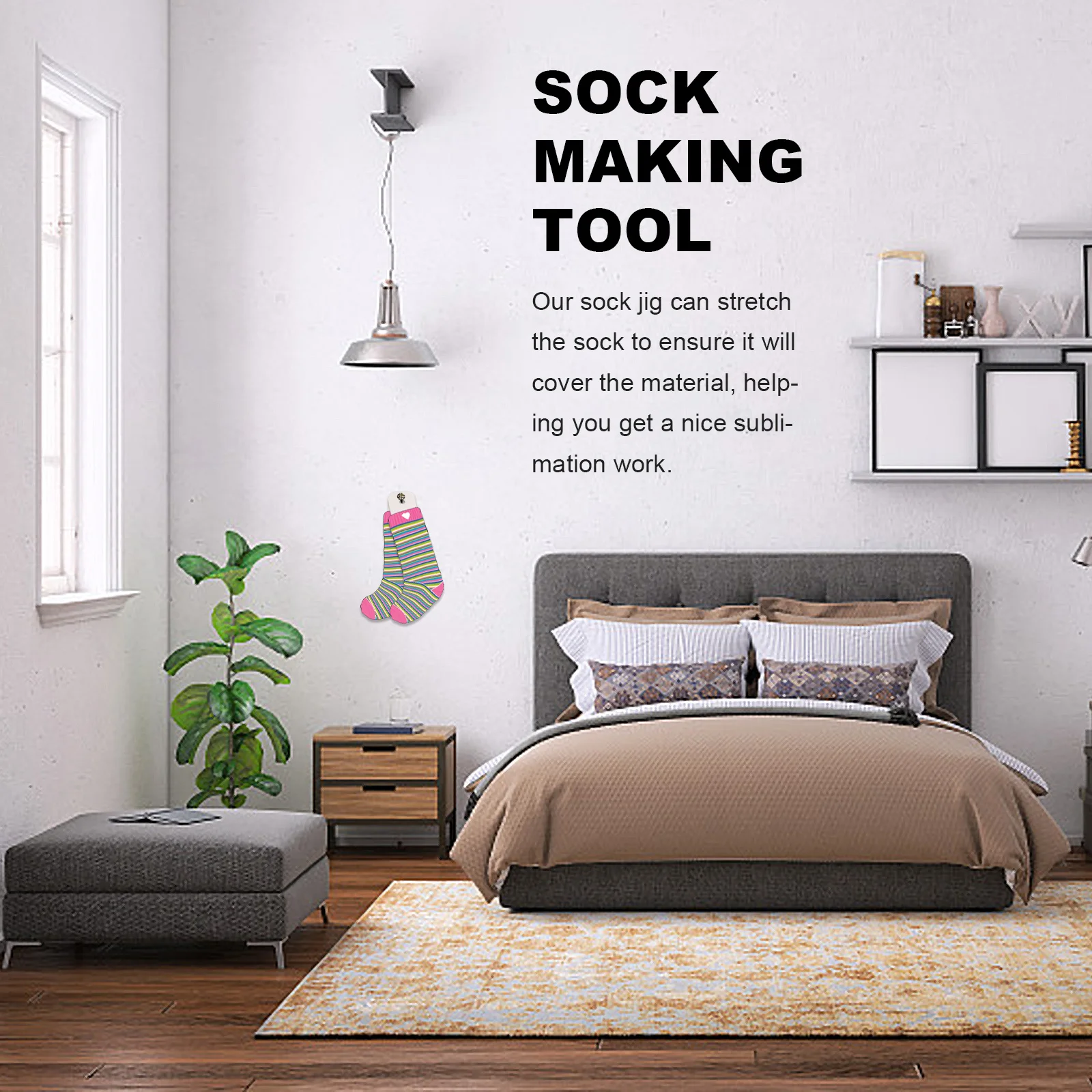 2pcs For Heat Press Transfer Sublimation Printing Diy Sock Board Aluminum Stretch Tool Heat Press Supplies