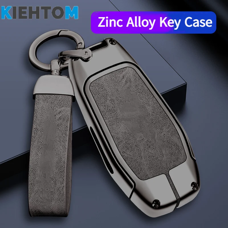 

Car Metal Key Case Cover for Ford Fusion Explorer Mustang Edge F-150 Mondeo Shelby Mustang Mach-E GT Smart Remote Key Case