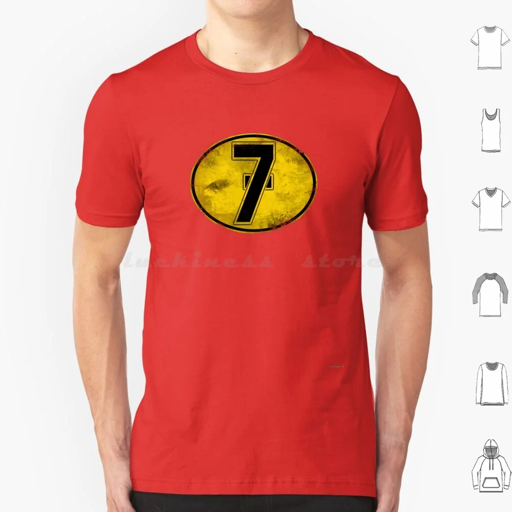 Lucky 7 T Shirt 6Xl Cotton Cool Tee Sheene Motorbike Racer Racing Motorcycle Superbike Seven 7