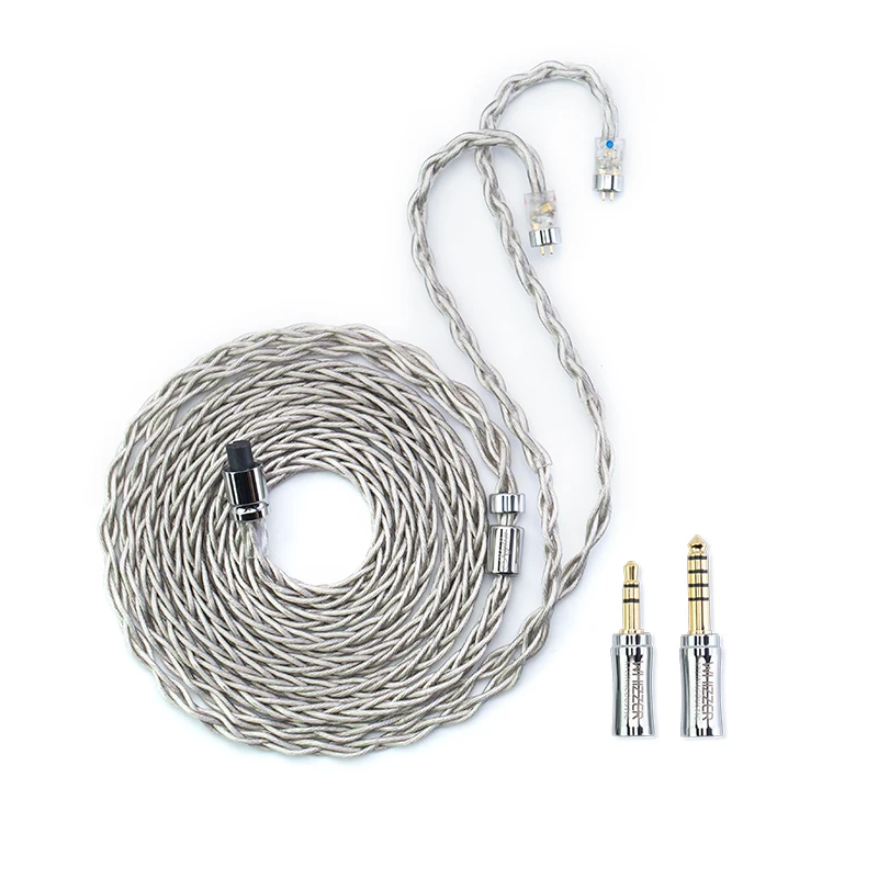 WHIZZER OS988 7N OCC Replaceable Plug 2Pin 0.78mm IEM HiFi Cables Supports 3.5mm, 4.4mm, TYPE-C