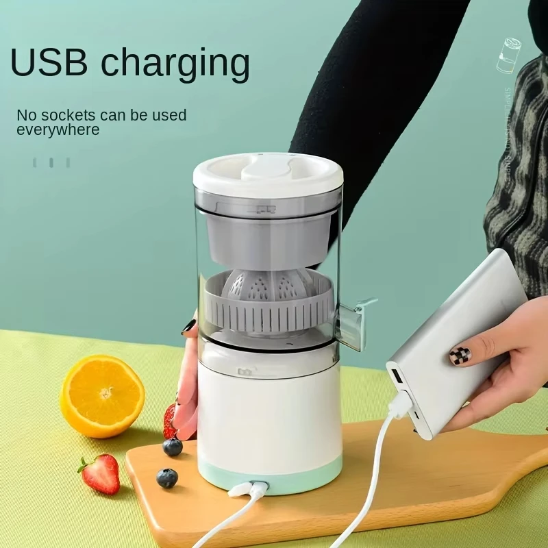 

컴팩트, 탈착식 0.5L 착즙기, USB 충전식 배터리, 쉬운 작동, 어디서나 신선한 주스 즐기기, 1PC