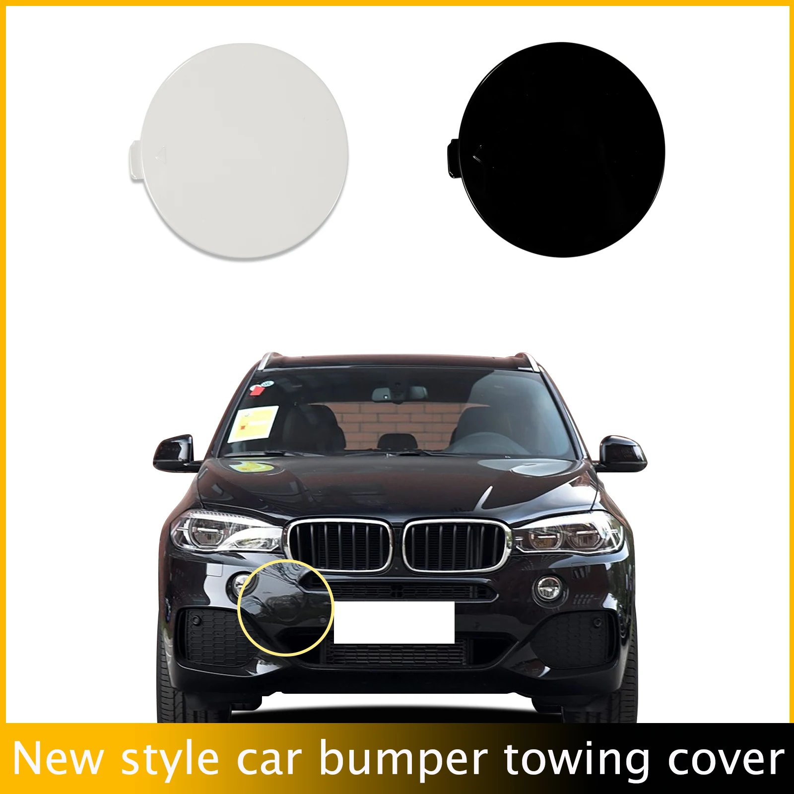 

Front Bumper Tow Hook Cover Fit For BMW X5 F15 25d With M-sport Package edition 2014-2018 51118060131 Trailer Cover Cap