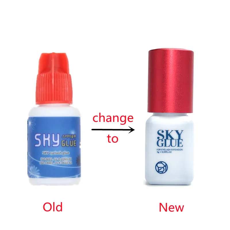 1pcs Sky Glue for Eyelash Extensions 1-2 seconds fast dry eyelash glue Adhesive S+ type 5ml/10ml Black glue