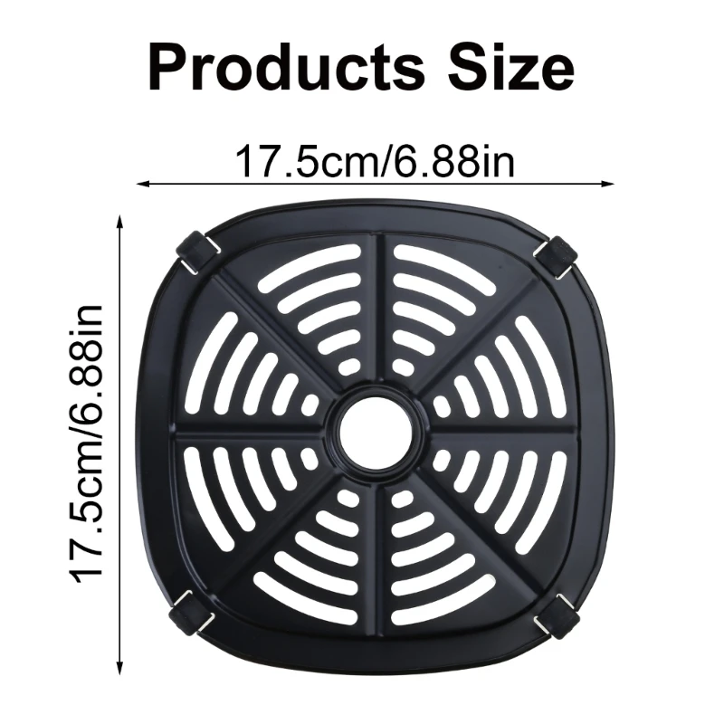 حصائر الطبخ المعدنية للمقلاة الهوائية، حصائر شواء آمنة للفرن، وسادة مقلاة هوائية من الفولاذ الكربوني A0NC