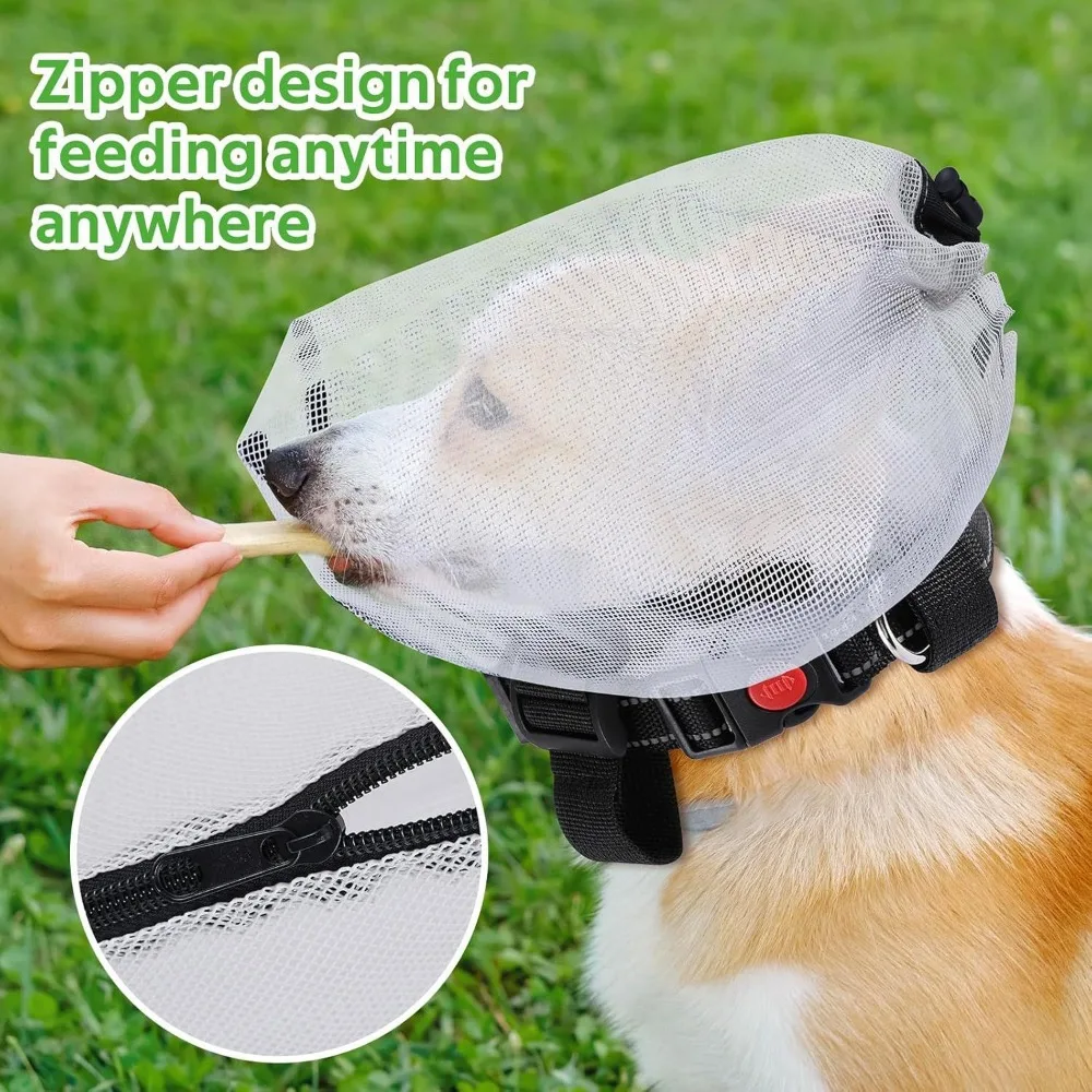 

Durable Adjustable Dog Protective Mask Breathable Portable Pet Protective Veil Mesh Mosquito Proof Mask Hiking