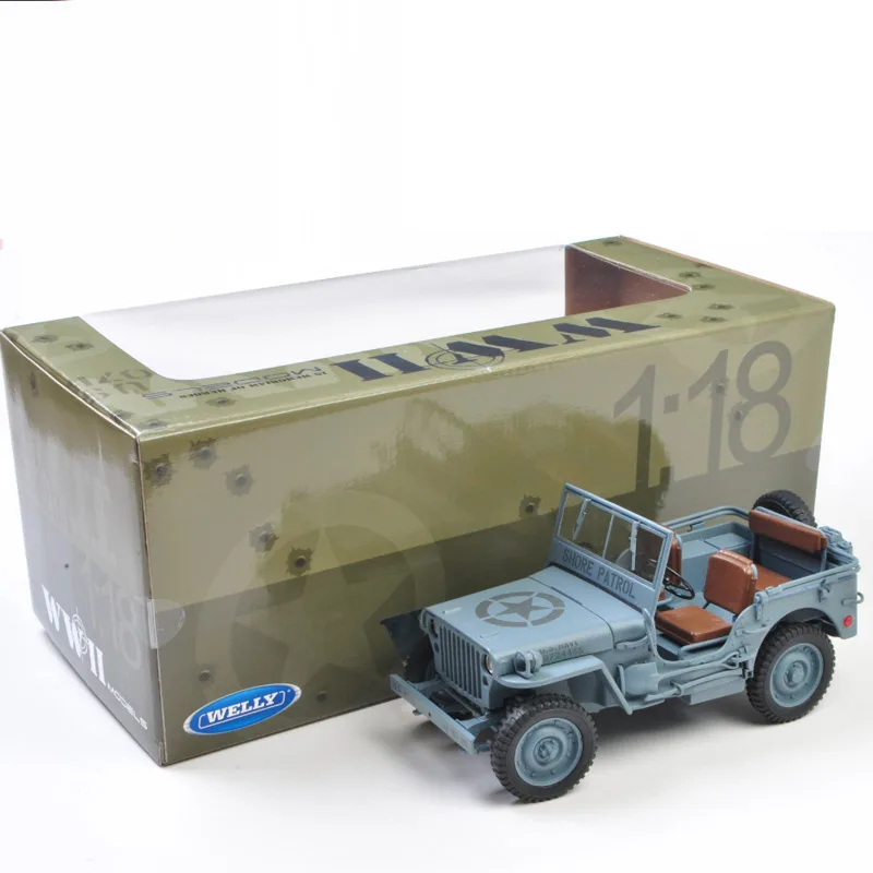 welly 1:18 Willys Jeep  alloy car model simulation car decoration collection gift toy Die casting model boy toy