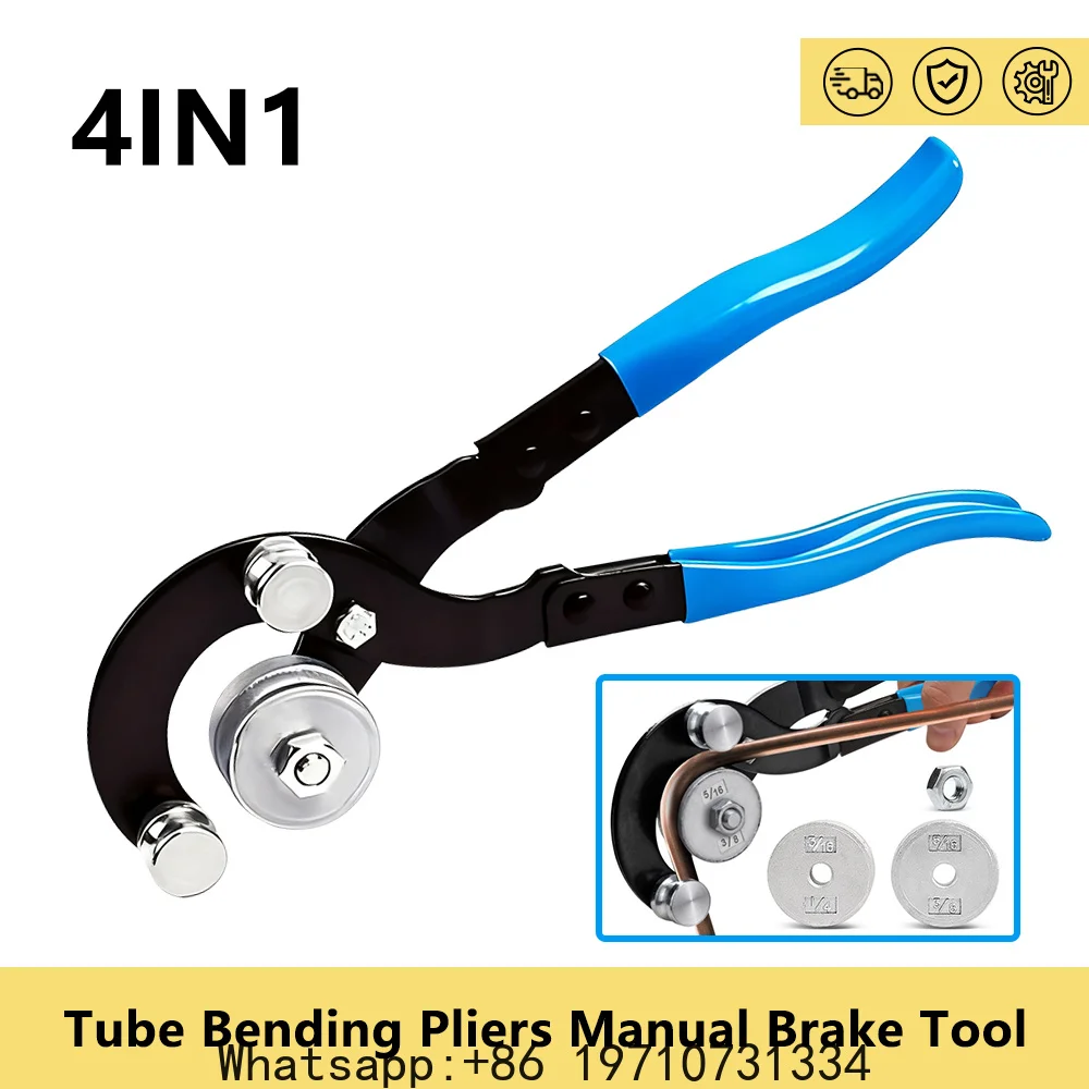 

New Manual Tube Bending Pliers Brake Line Bending Tool Bends 3/16 1/4 5/16 3/8 Aluminum Professional Tube Bending Pliers Tool