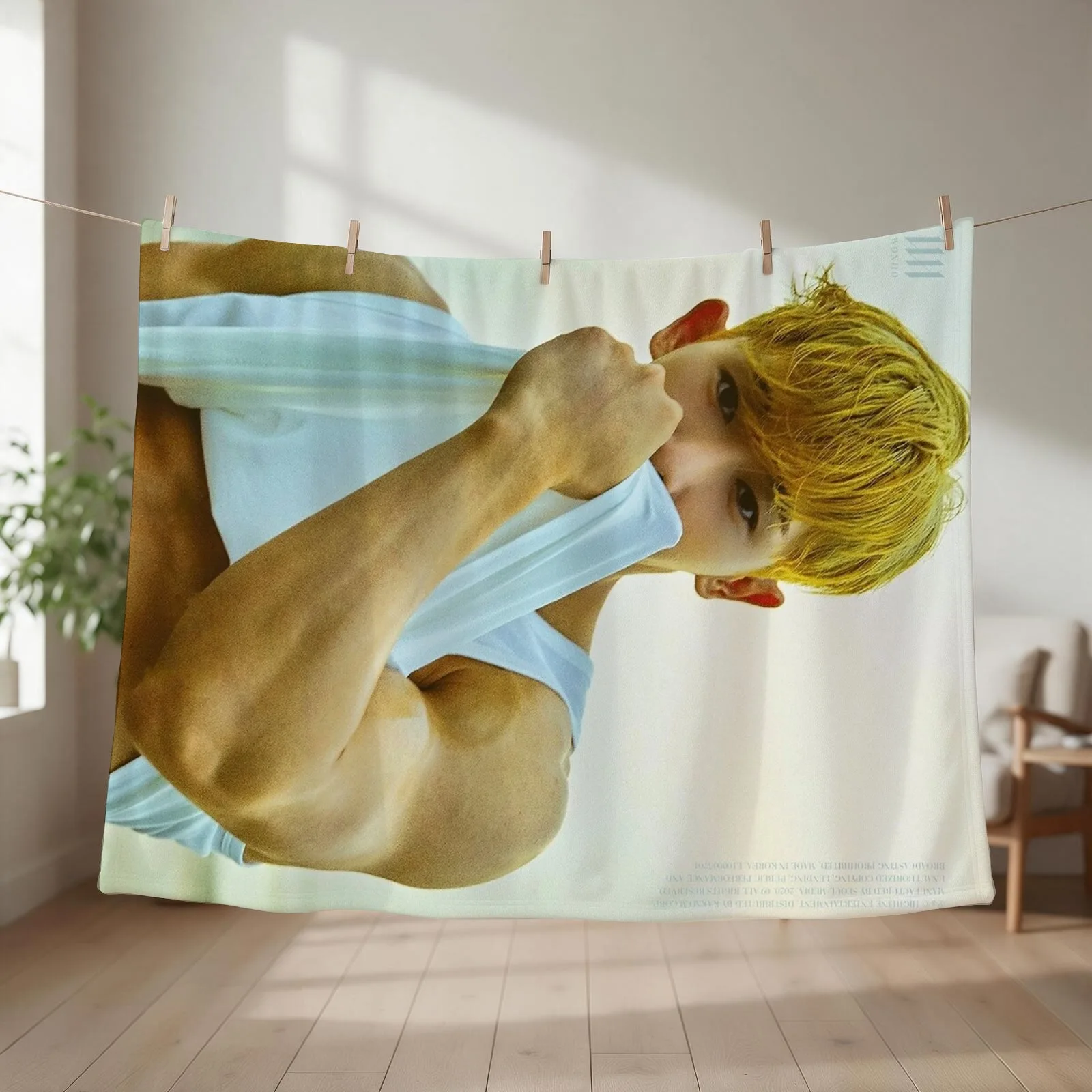WONHO OPEN MIND Throw Blanket for sofa anime Thermals For Travel cosplay anime Blankets