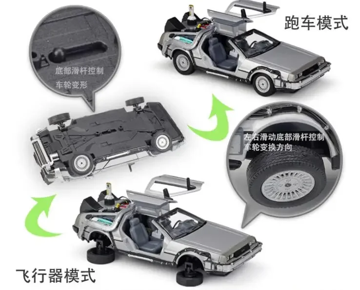 Welly 1/24 1:24 Back to future I II III Time machine Delorean Diecast Car model Metal,Plastic,Rubber