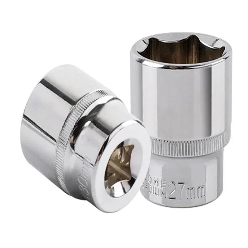 1pc 8MM 9MM 10MM 11 12 13 14 15 16 17 18 19 20 21 22 23 24 Hexagon 1/2 Short Socket Wrench Head Sleeve Chrome Vanadium Alloy