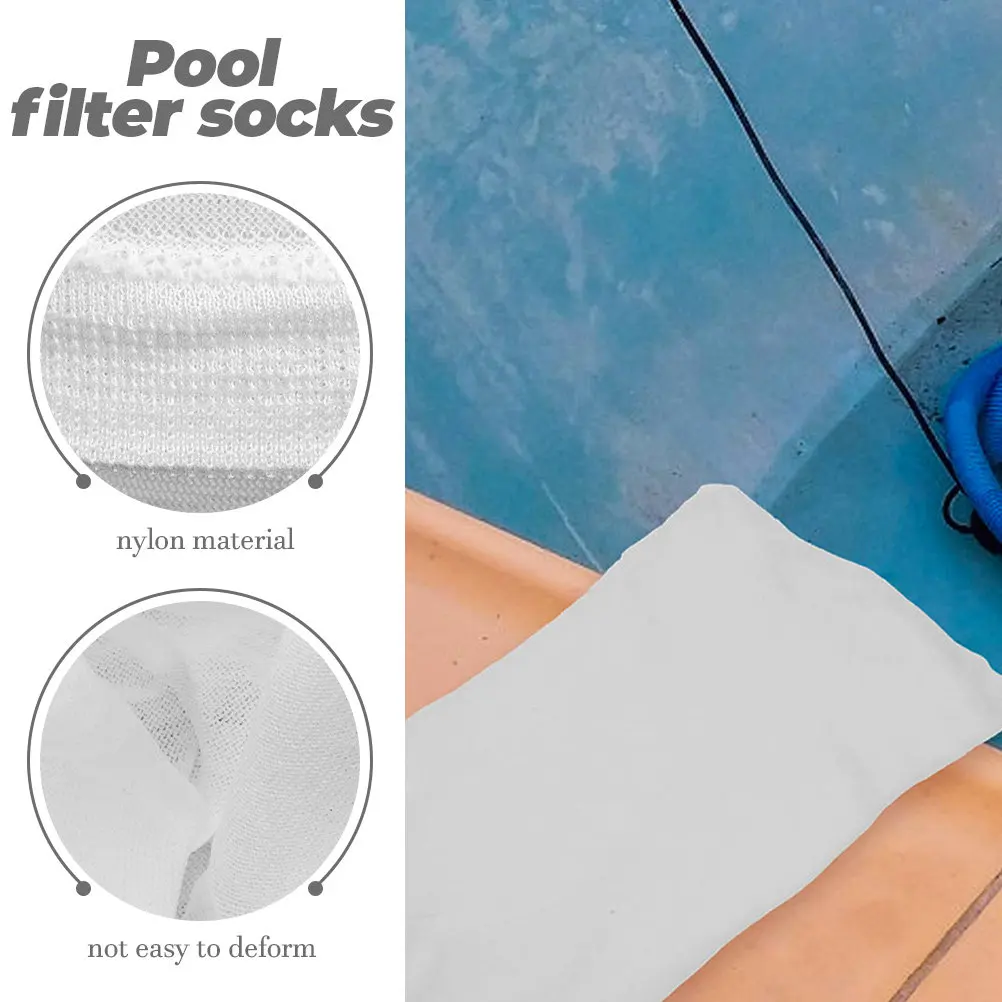 30Pcs Nylon Pool Skimmer Socks Filter Socks for Above Ground Inground Hot Tub Spa Marble Bathroom Fine Mesh Debris Catcher Leaf