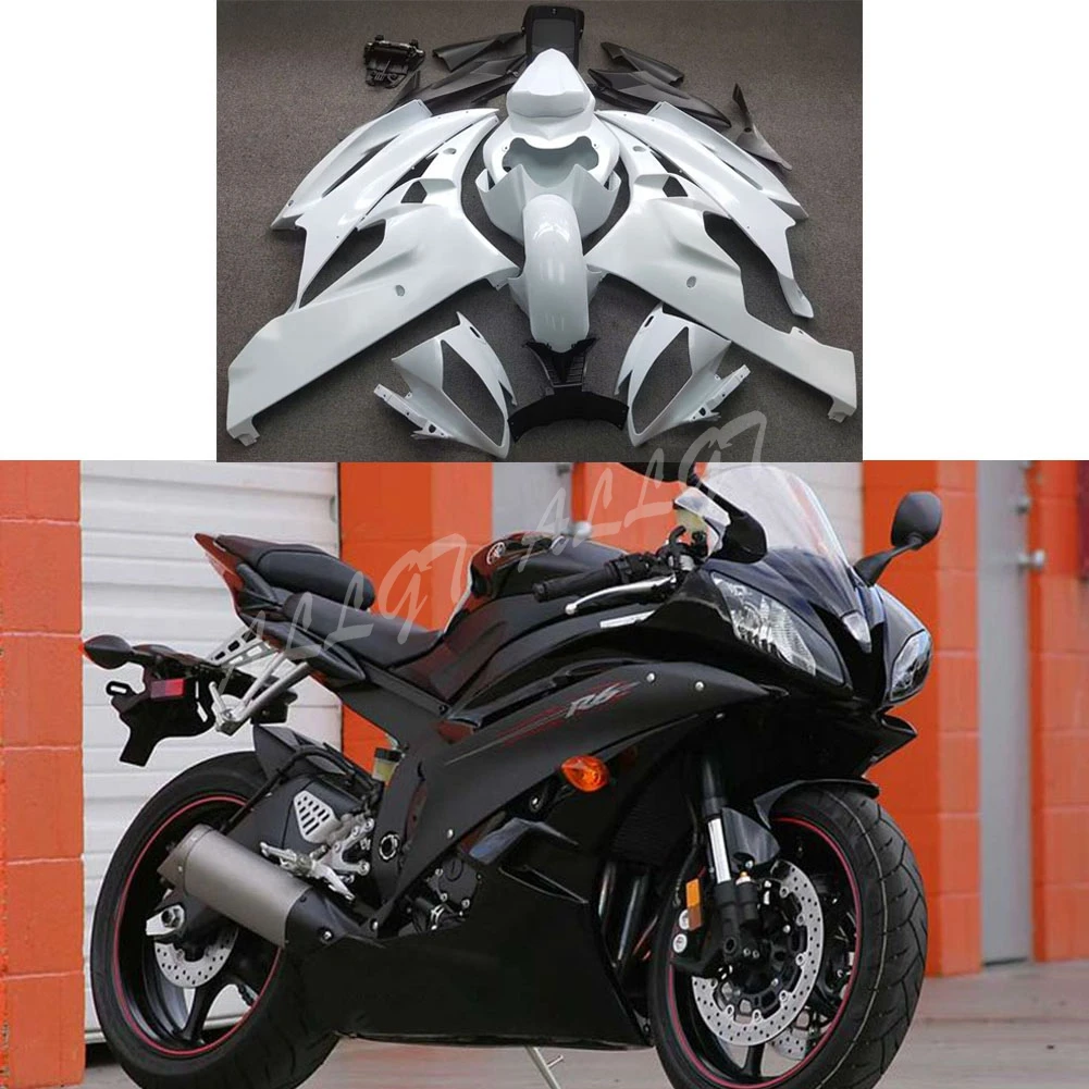 Pre-drilled ABS Injection Fairing Kit Bodywork for YAMAHA YZF R6 2006 2007 06 07