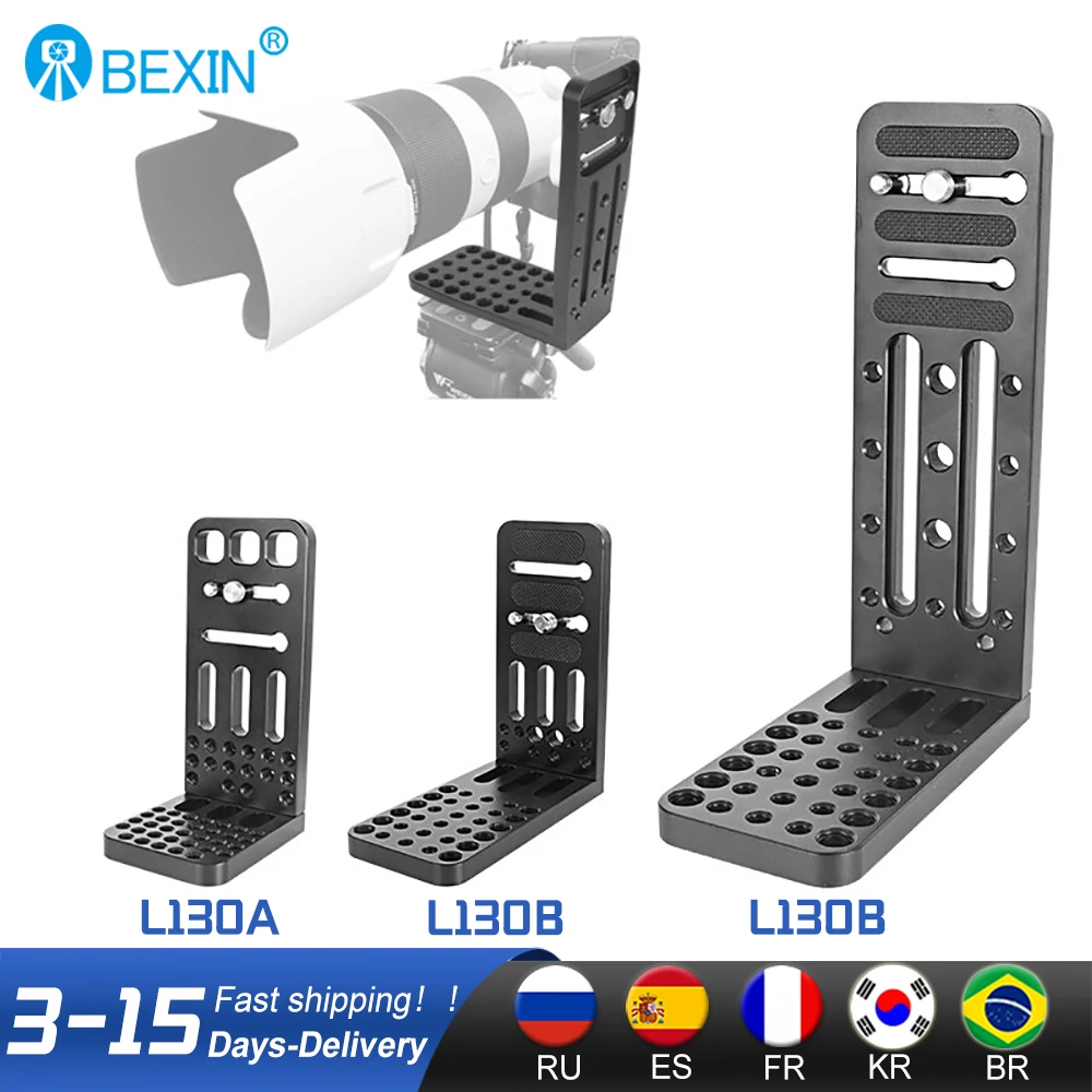 BEXIN Profession Camera Video L Plate DSLR Stand Stabilizer Universal L Bracket Plate Screw Hole Fixing For Shoot Camera Video