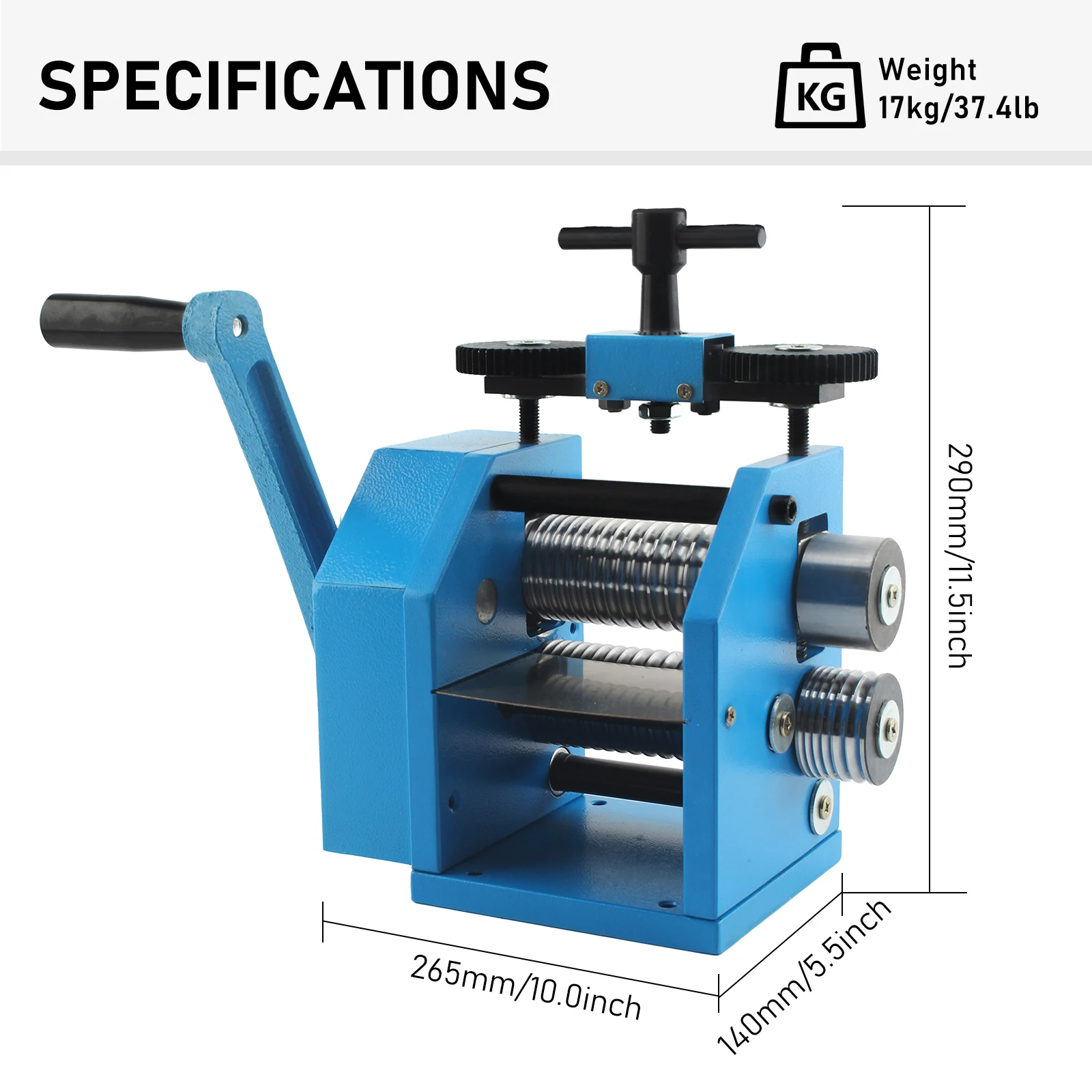 Imagem -02 - Manual Jóias Rolling Mill Machine Combinação Relação de Engrenagem 1:6 Presser Padrão Folha de Metal Marcação Ferramentas Faça Você Mesmo 3