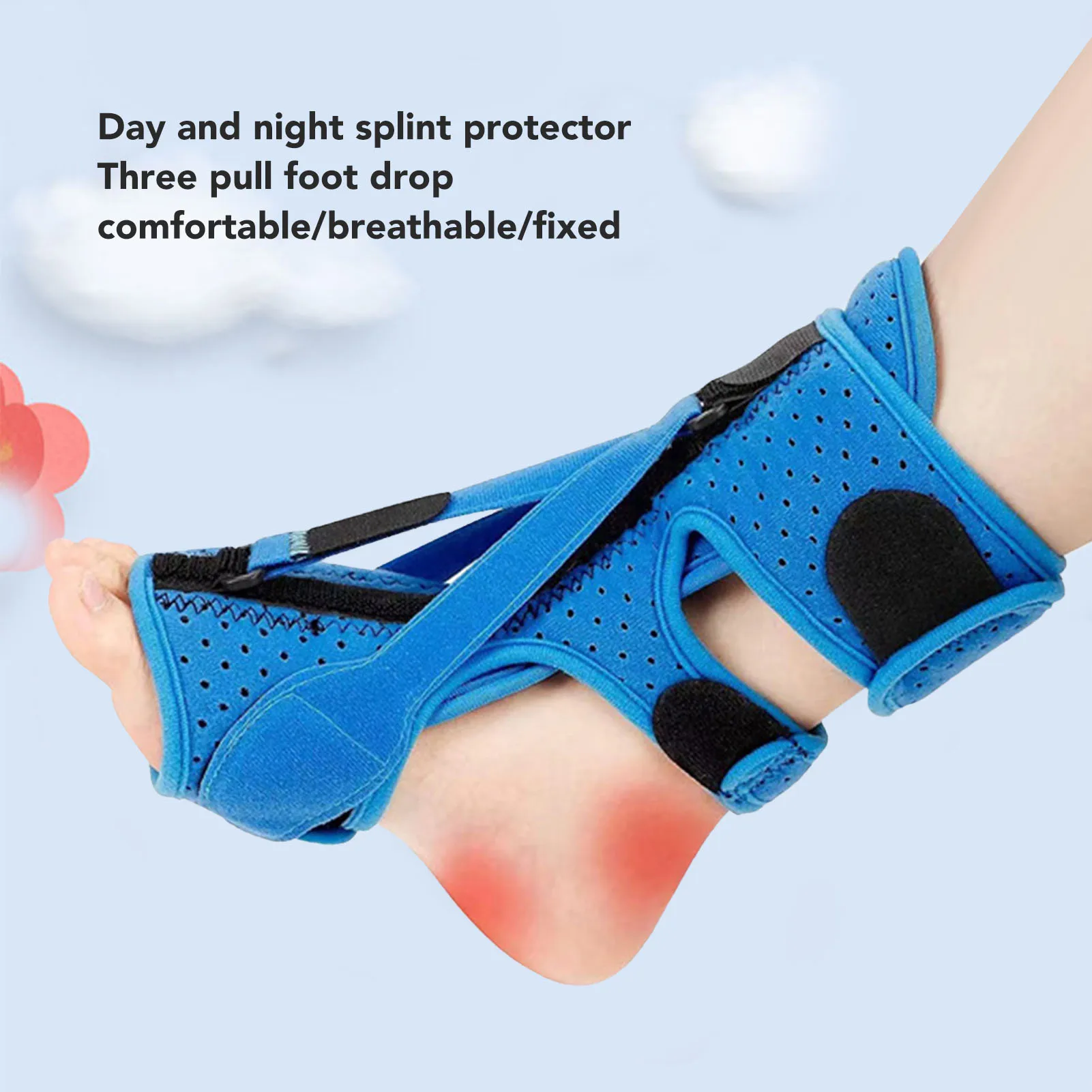 Adjustable Plantar Fasciitis Brace Night Splint Breathable Drop Orthotic Stabilizer Brace Double Fixed Pains Relief Patients New