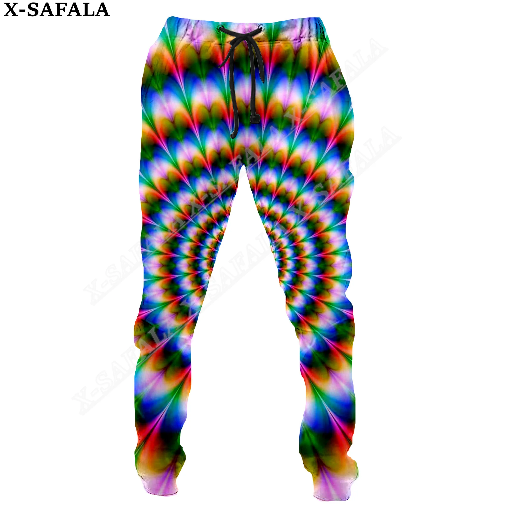 

Hippie Psychedelic Trippy Print Trousers Men Women Sweatpants Drawstring Long Joggers Streetwear Spring Autumn Sports Pants-2