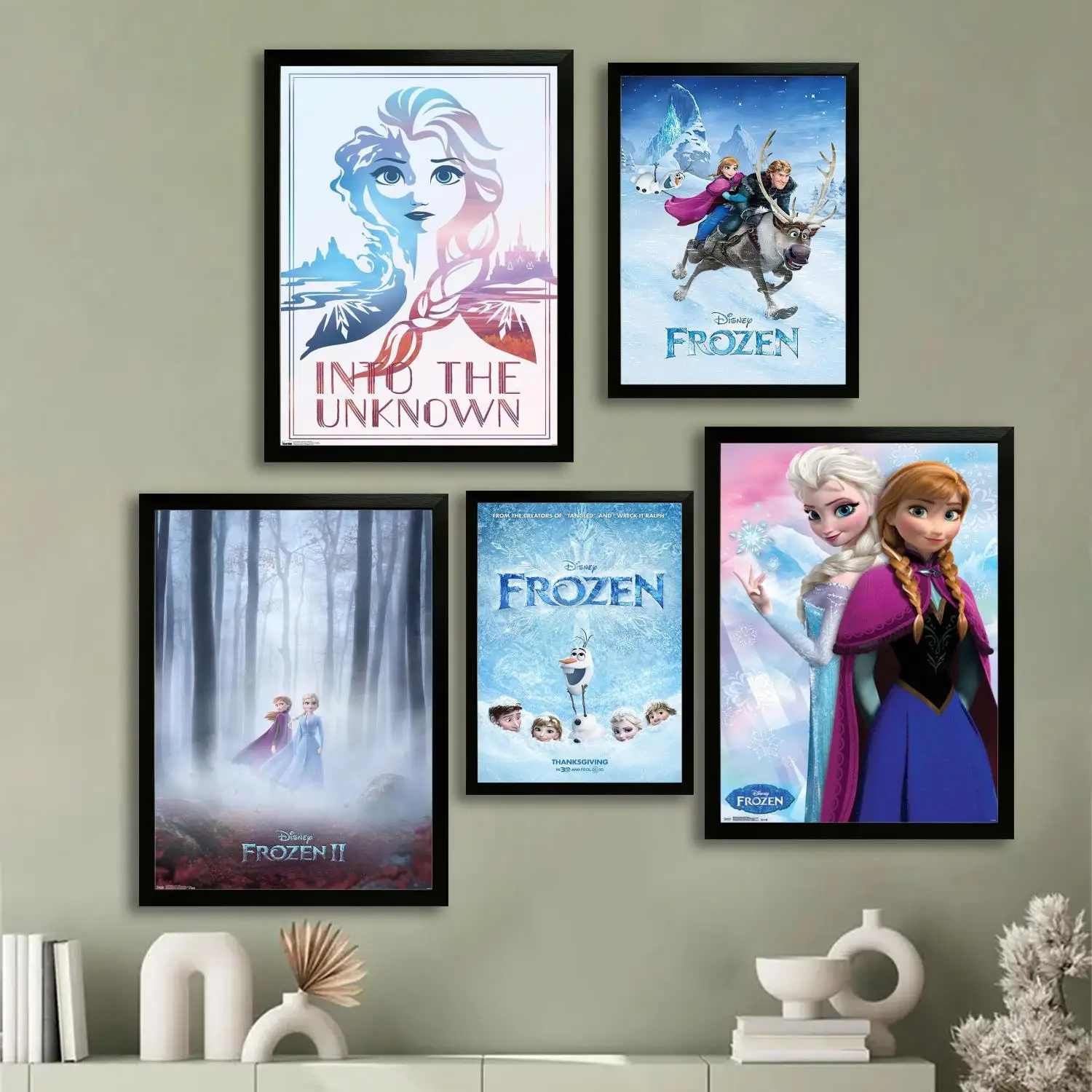 Olafs Frozen Adventure Plus 6, постер на холсте с изображением Диснея, настенная художественная картина, современный семейный декор для спальни, постеры