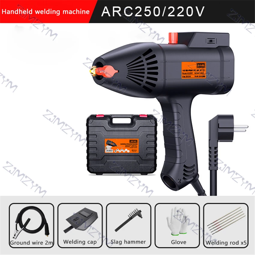 ARC250 Handheld Welding Machine Portable Arc Welder Electric Welder Automatic Digital Intelligent Welder Arc Welding Machine