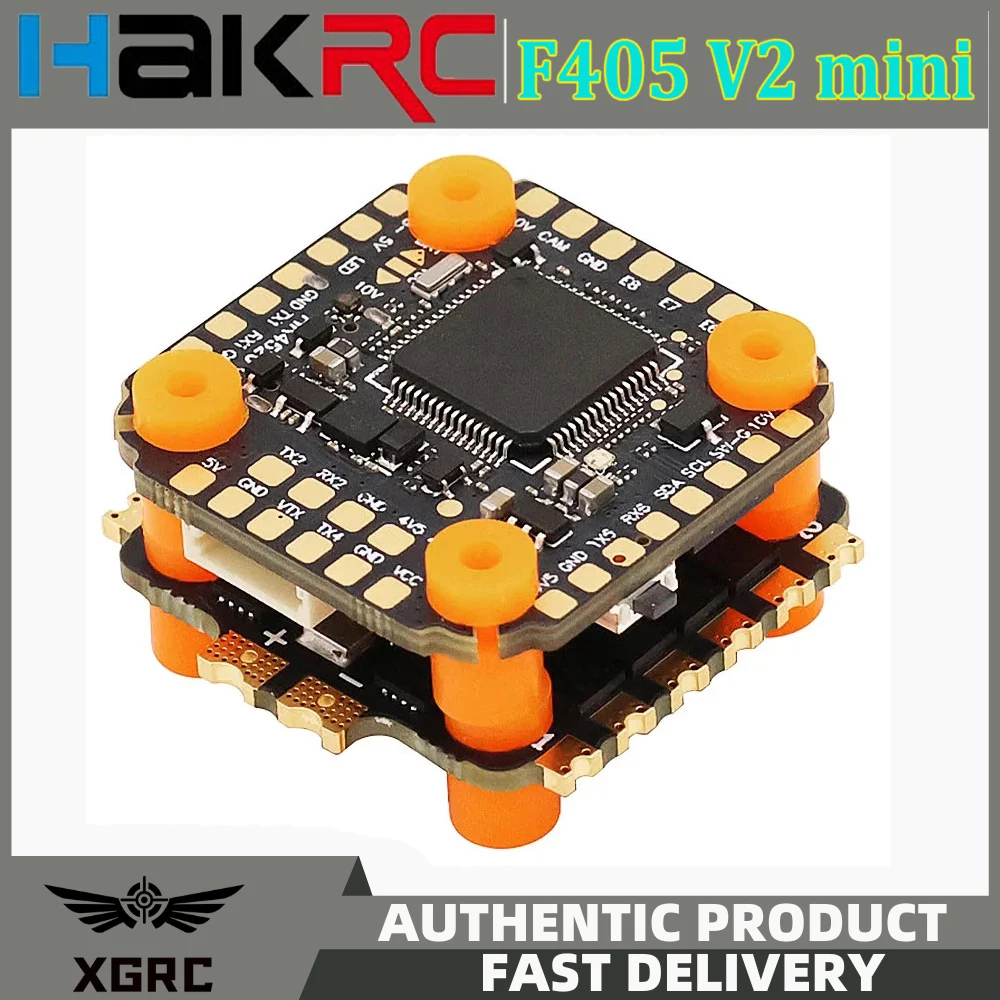 

HAKRC F405 V2 mini Stack F405 Mini Flight Controller Dual BEC W/ 35/40/60/65A 4in1 ESC DShot150/300/600/1200 PWM for RC Drone