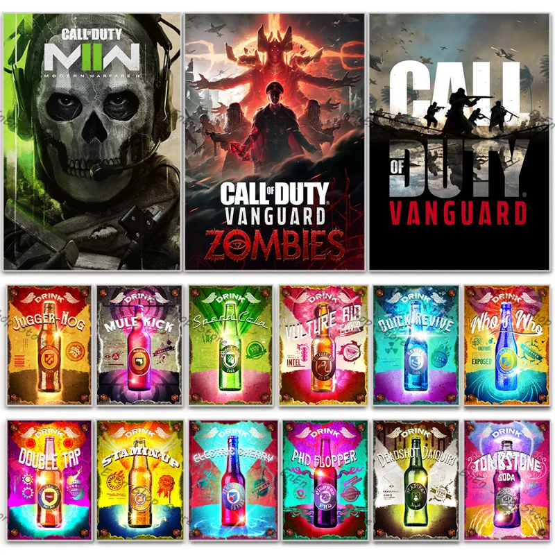 Call of Duty Posters Warfare 2 MW PS GAME Canvas Painting Perk-a-Cola HD Print Modern Wall Art for Game Room Home Decor Gift