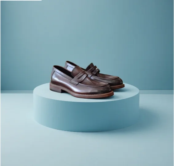 

2026 British Retro Leather Men Summer Breathable Casual Slip-On Lazy Trendy Thick-Soled Loafers Shoes