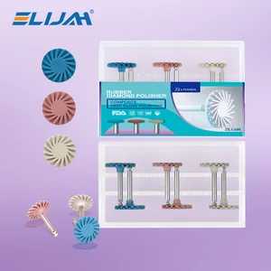 طقم قرص ملمع المطاط للأسنان ، مركب راتنج التلميع ، نظام الماس ، أدوات الأزيز المرنة الحلزونية ، عجلة RA ، 14 مم ، 6 قطع لكل صندوق أفضل 8 طقم كاتب راتنج مبيعا - رقم 7