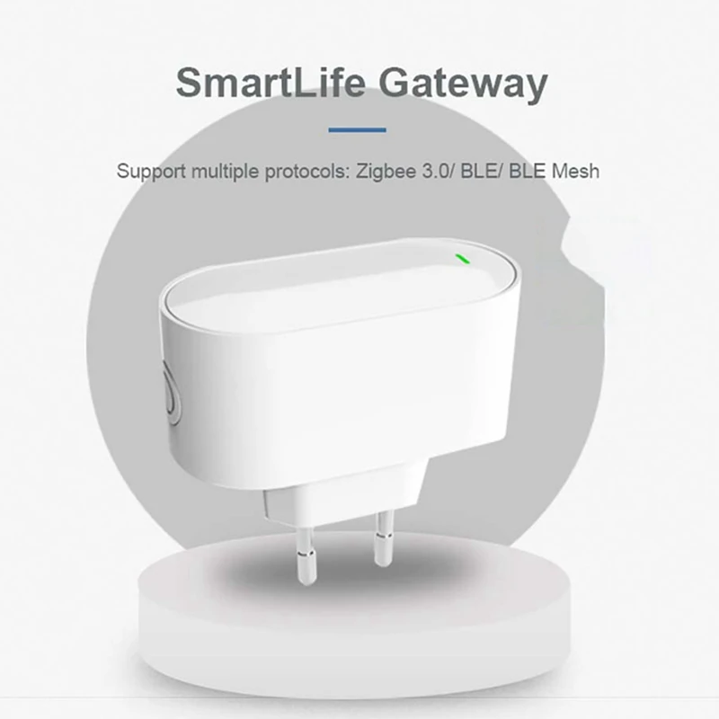 Airies de passerelle multimode Zigbee Type enfichable Pont WiFi Bluetooth Smart Life Dispositif de commande vocale nous-mêmes EU-PLUG Alexa