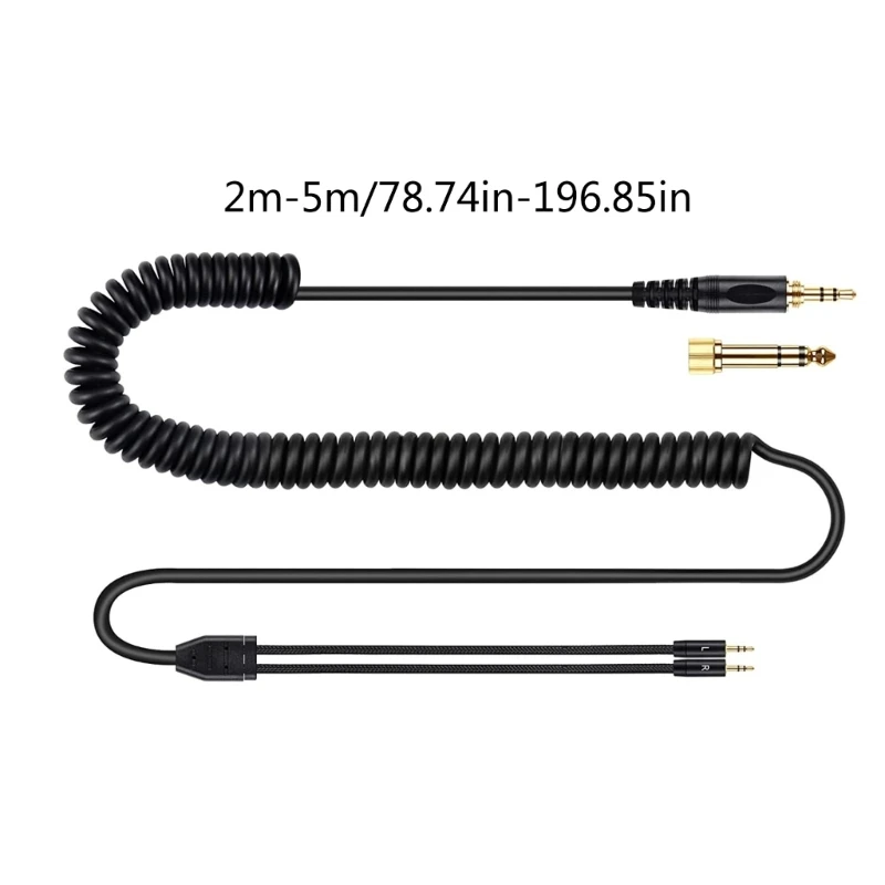 Dual 2.5mm to 3.5mm and 6.3mm adapters Headphone audio cable for Hifiman HE400S/HE-400I/HE560//HE-350/HE1000/HE1000 V2