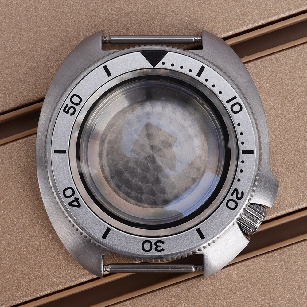 

44mm Dive Watch Case Stainless Steel Sapphire Glass For Seiko NH34 NH35 NH36 NH38 Movement Waterproof Solid Bottom Cover Parts