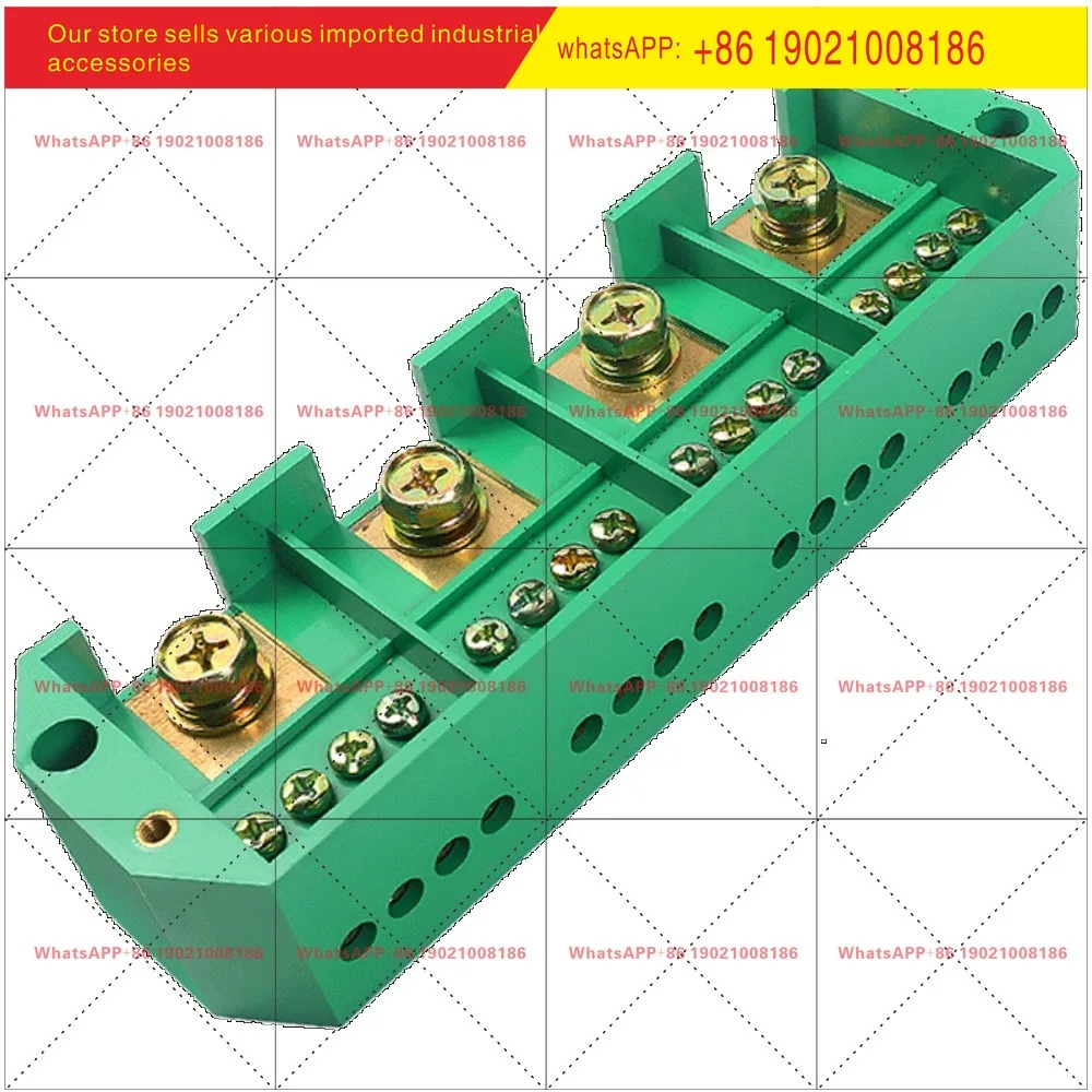 junction box two in eight out terminal block wire connector 220v single phase zero fire parallel