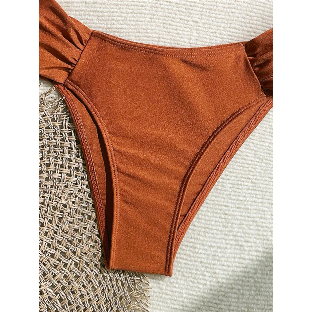 S - XL, 7 Farben, hoch geschnittener Bikini, Damen-Badeanzug, zweiteiliges Bikini-Set, gepolsterter Badeanzug, Badebekleidung, Modell V7117. – Detail 9
