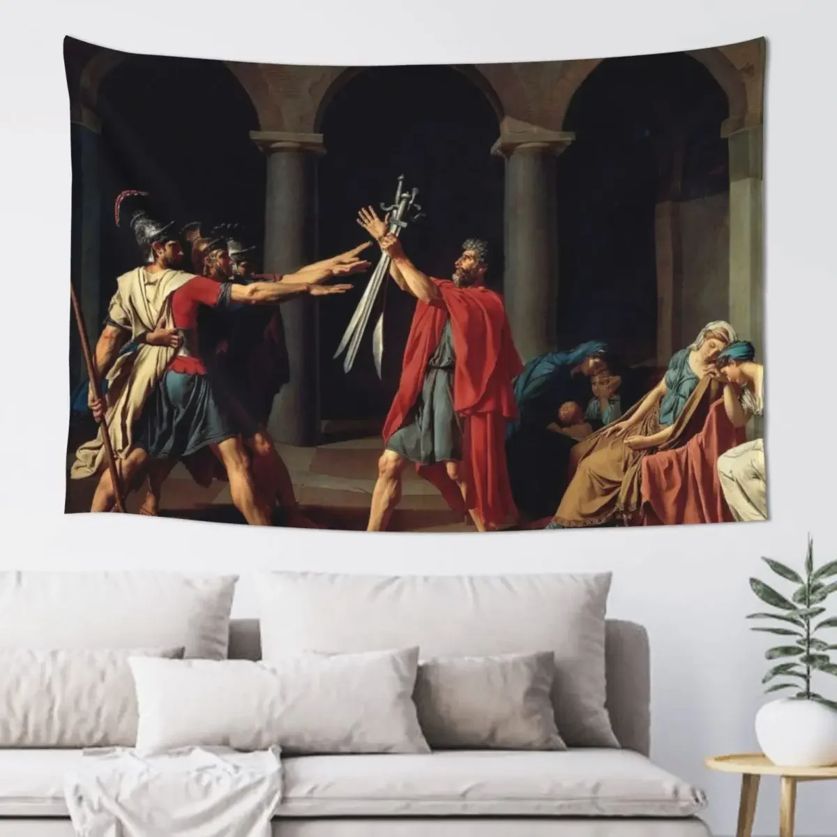 

Oath of the Horatii - Jacques-Louis David Tapestry Decor For Bedroom Room Decorations Tapestry