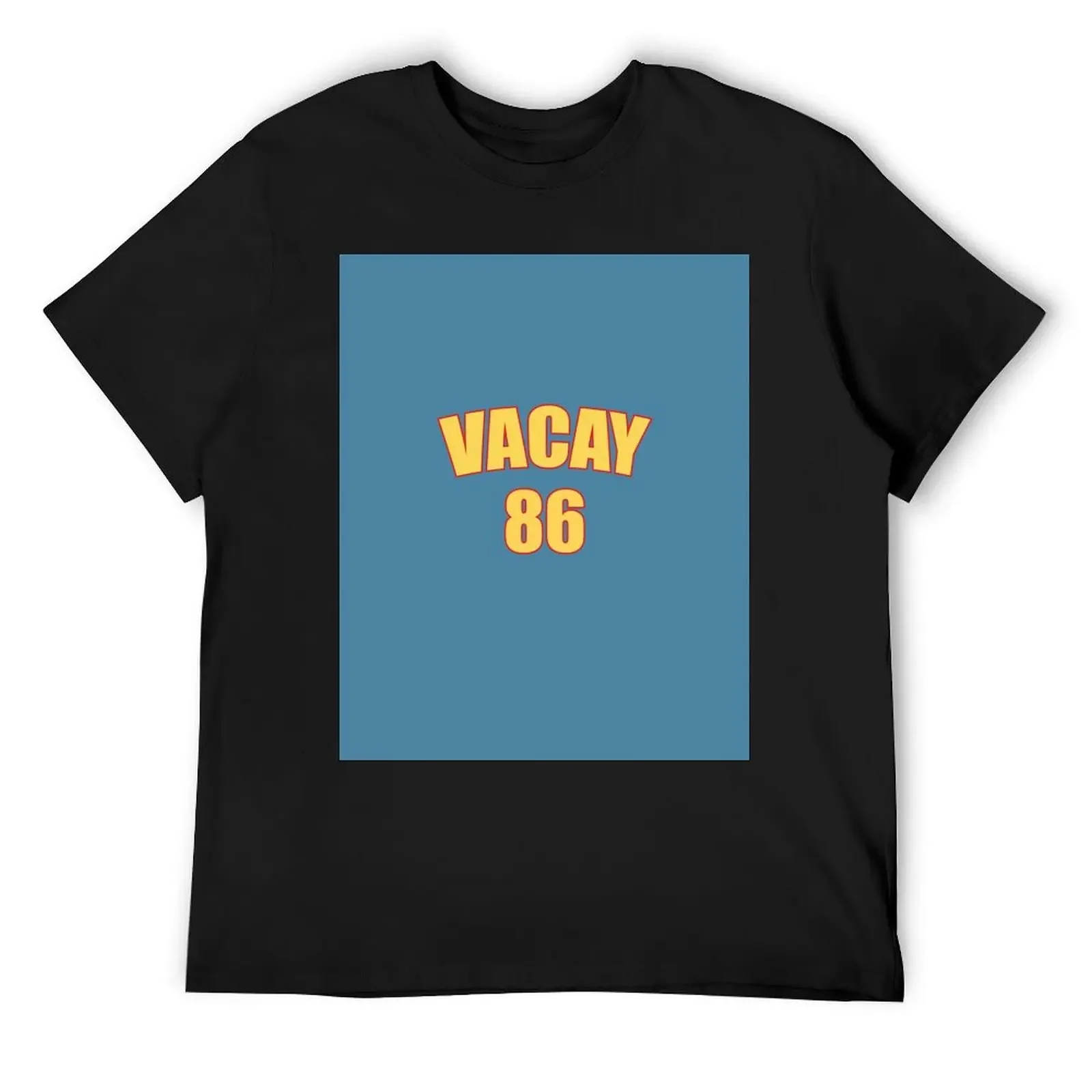 Vacay 86 Yellow Blue Generic Logo Game Grumps Meme T-Shirt anime clothes custom shirt clothing for men