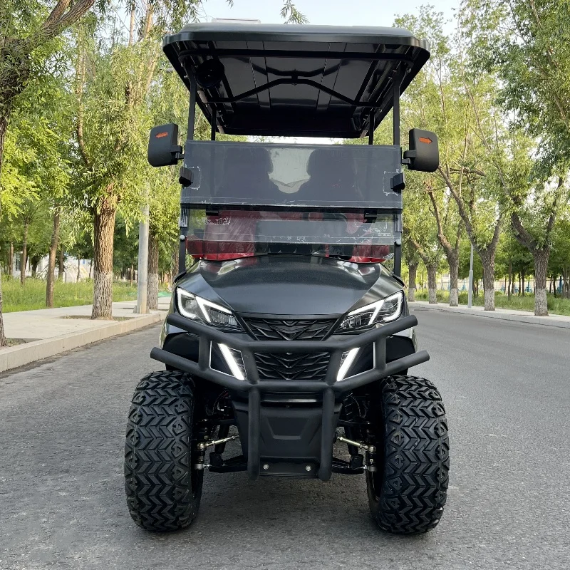 

Good Price 72V Independent Suspension 5KW Powerful Lithium Battery 12" Black Wheel 4 Seater Electric Golf Cart Buggy