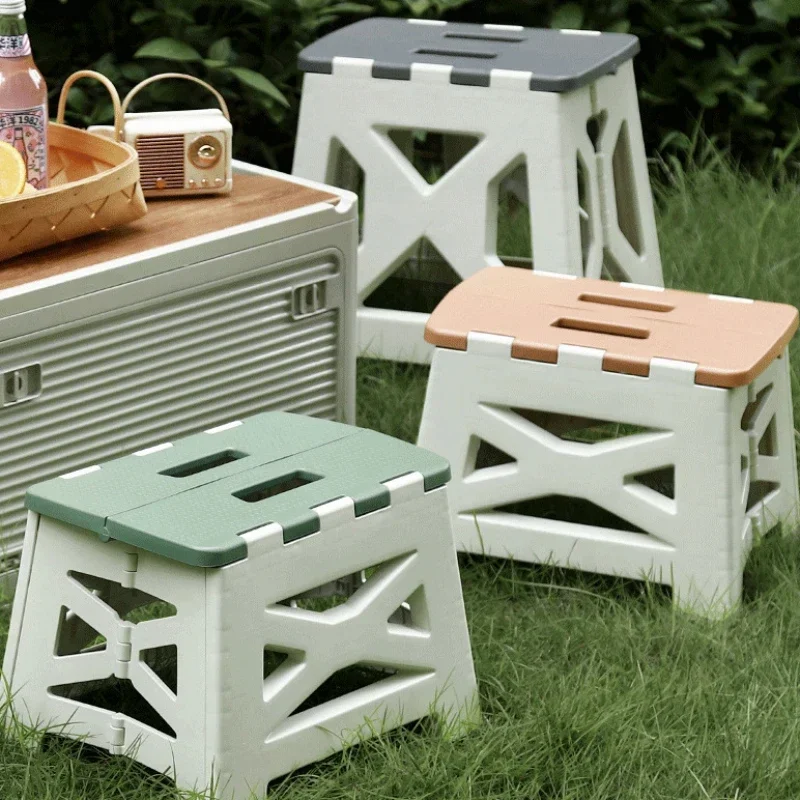 

Folding Stool Camping Chair Outdoor Portable Plastic Simple Adult Fishing Children Household Horse Tie Camping Chair
