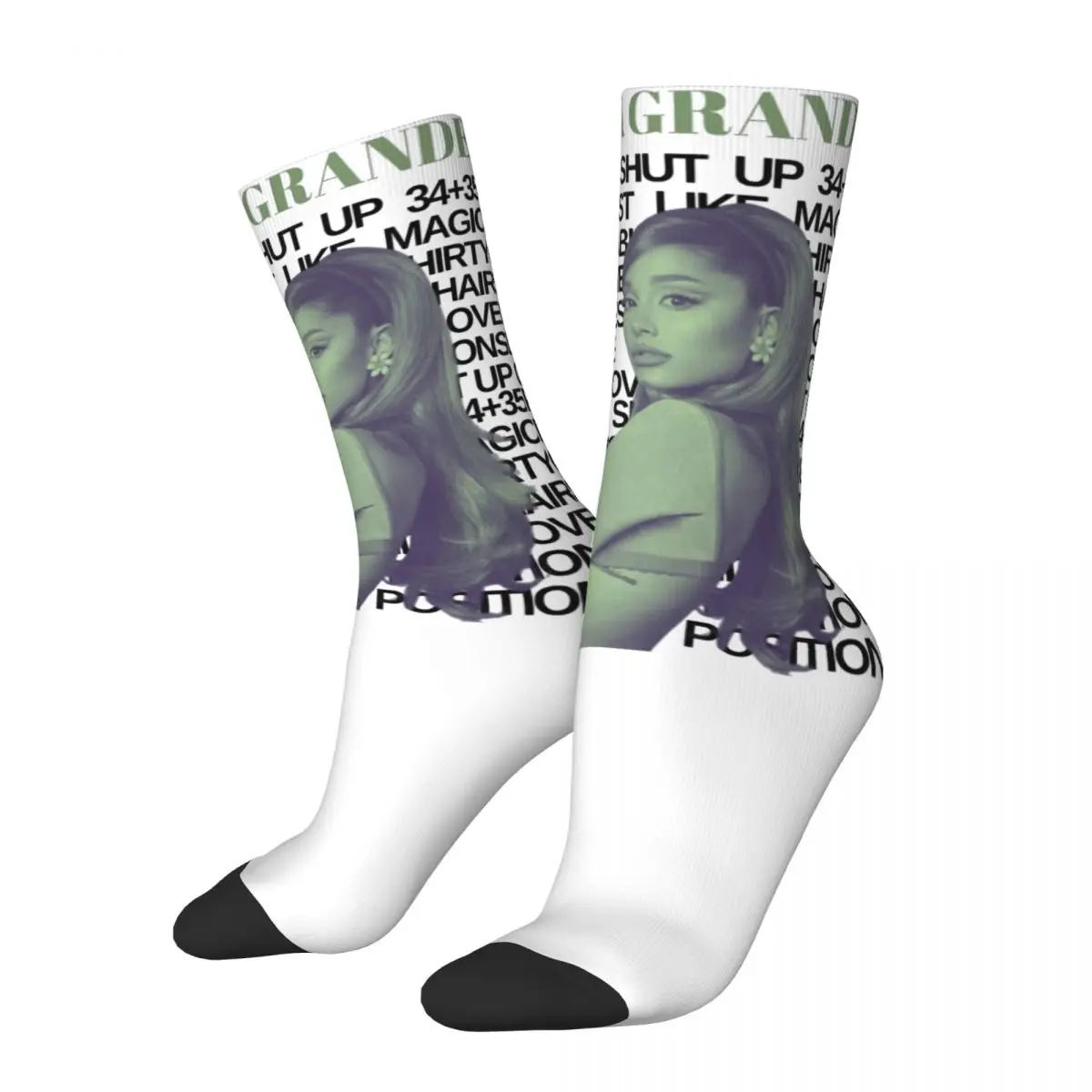 

Women Arianagrande Positions Socks Super Soft Casual Album Pop Song Socks Harajuku Merch Middle TubeSocks Amazing Gift