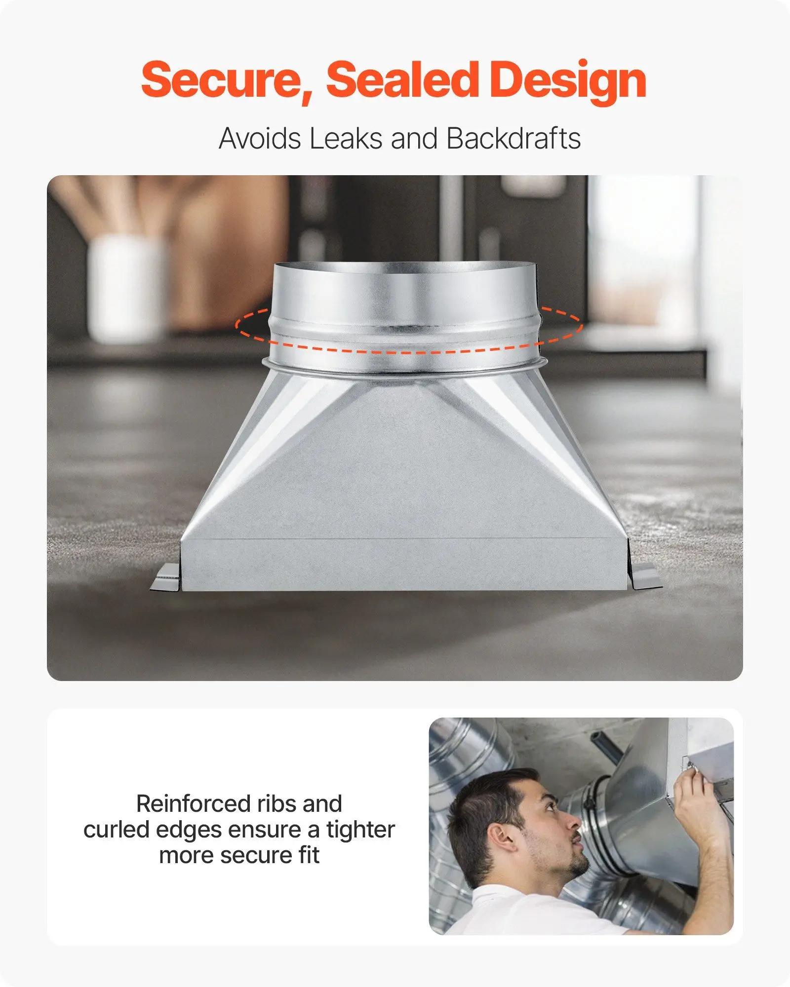 Registro de piso de bota de duto galvanizado redondo retangular de 3,25x10x6 polegadas a 6 polegadas para ferramenta de ventilação HVAC Acabamento prateado