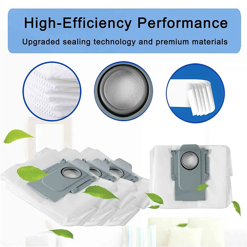 B02C-24 حزمة أكياس الغبار لـ Roborock Q7 Max /Q7 Max+ / Q7 Max Plus، للمكنسة الكهربائية Roborock S7 Maxv Ultra/S7 Pro Ultra