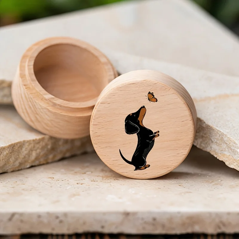 Precious Wooden Small Box 2D Gift Childhood Charm Fantasy Storage Multi-Functional Desktop Decor Pet Hair Storage Simple Design